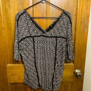 Lucky XL Shirt 3/4 Sleeves Tribal Print